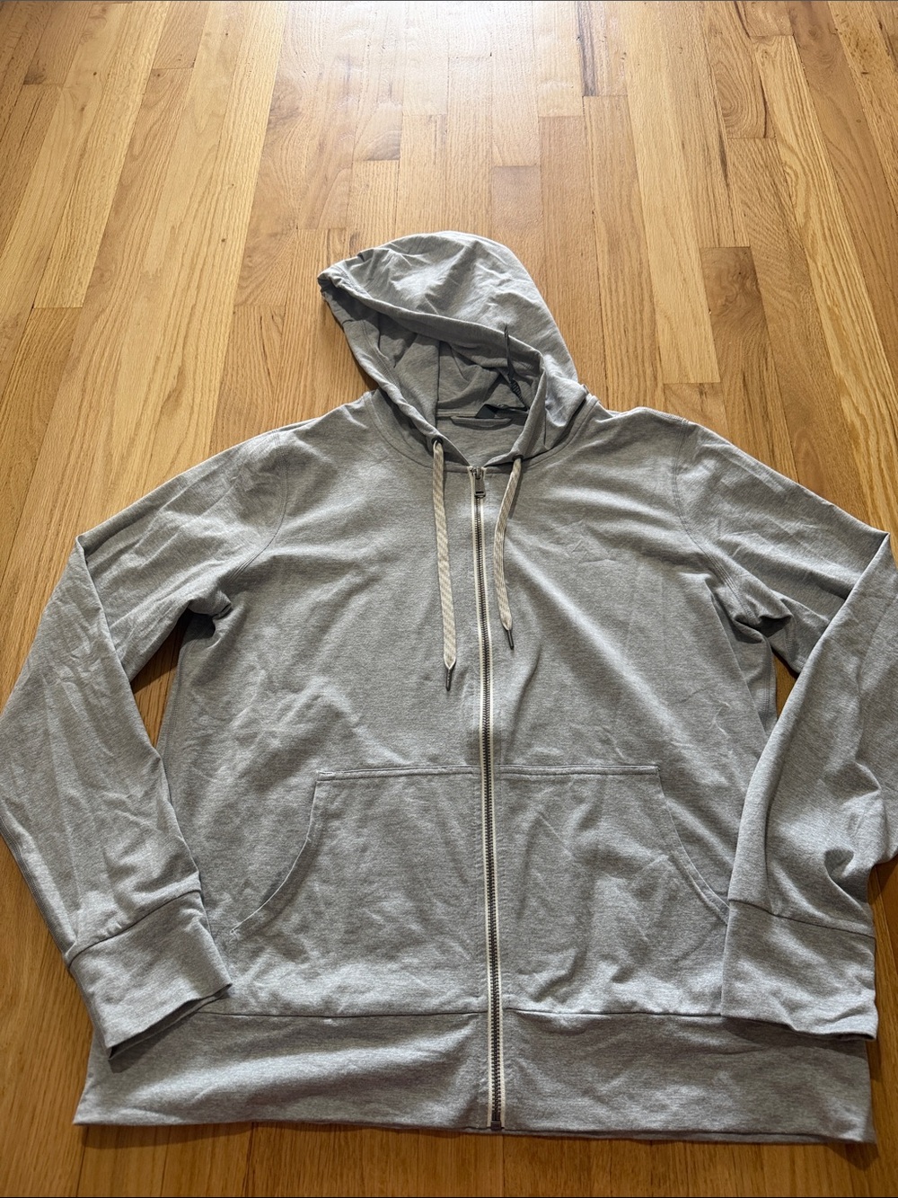 Vuori Halo Performance 2.0 Full Zip Hoodie Pale Grey Heather Sz L